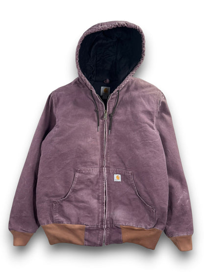Carhartt WJ130 DPM Plum Purple Quilt Lined Canvas Active Jacket Women's Size S