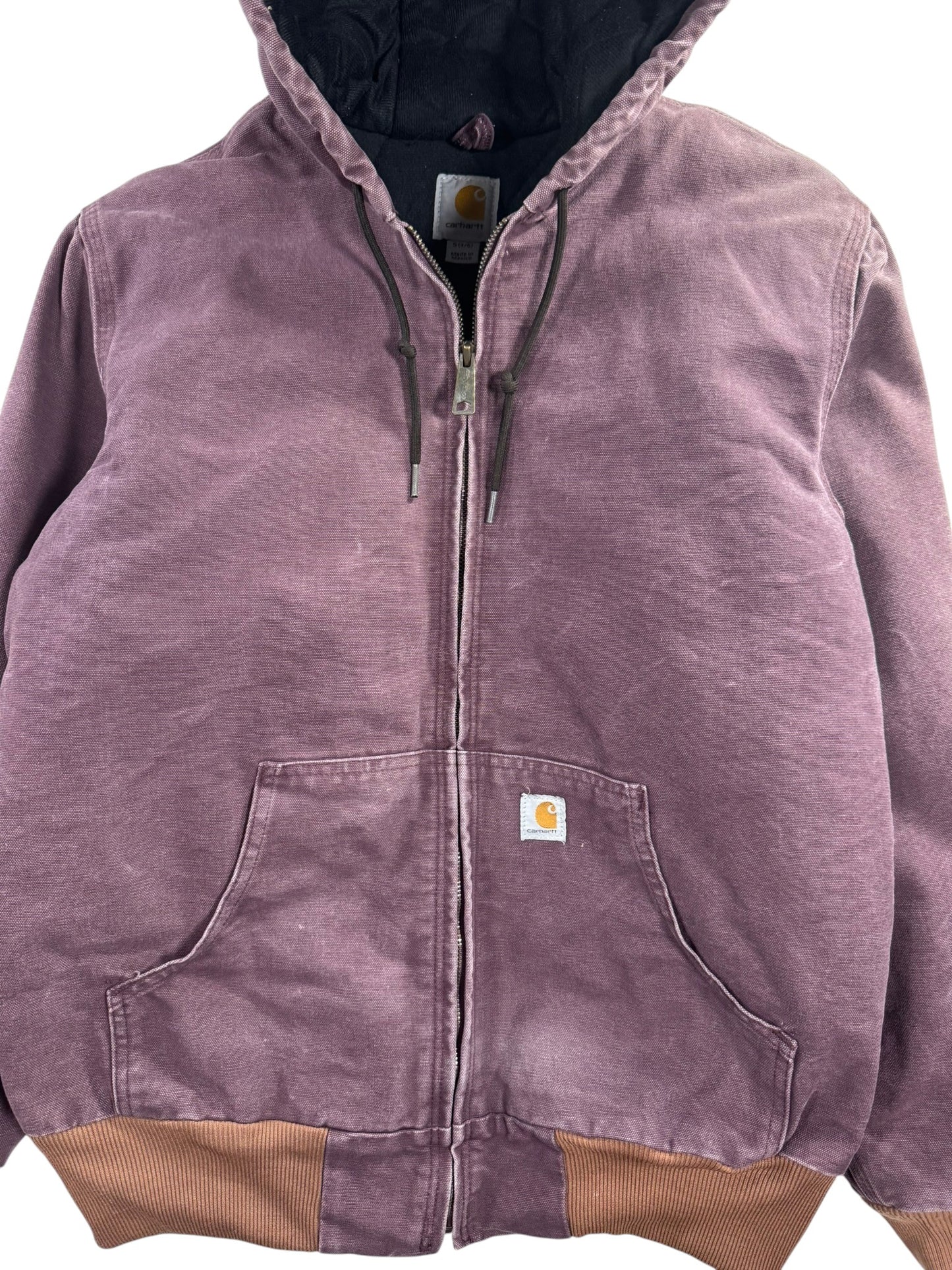 Carhartt WJ130 DPM Plum Purple Quilt Lined Canvas Active Jacket Women's Size S