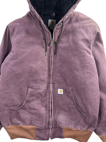Carhartt WJ130 DPM Plum Purple Quilt Lined Canvas Active Jacket Women's Size S