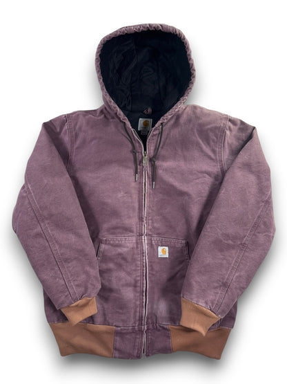 Carhartt WJ130 DPM Plum Purple Quilt Lined Canvas Active Jacket Women's Size S