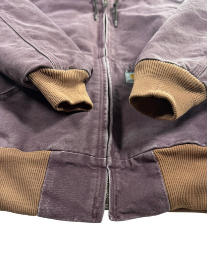 Carhartt WJ130 DPM Plum Purple Quilt Lined Canvas Active Jacket Women's Size S
