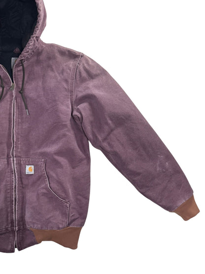 Carhartt WJ130 DPM Plum Purple Quilt Lined Canvas Active Jacket Women's Size S