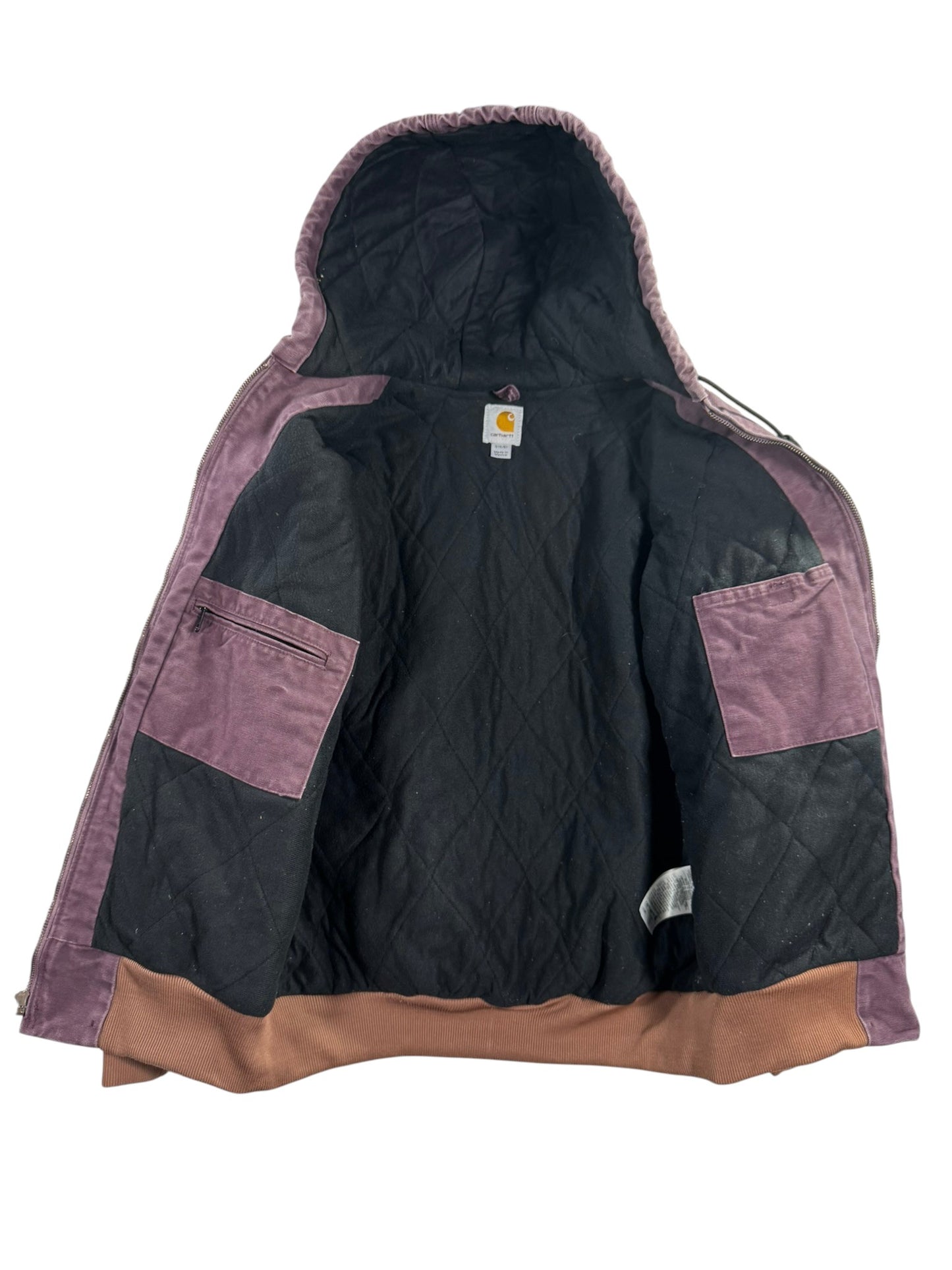 Carhartt WJ130 DPM Plum Purple Quilt Lined Canvas Active Jacket Women's Size S