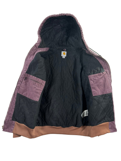 Carhartt WJ130 DPM Plum Purple Quilt Lined Canvas Active Jacket Women's Size S