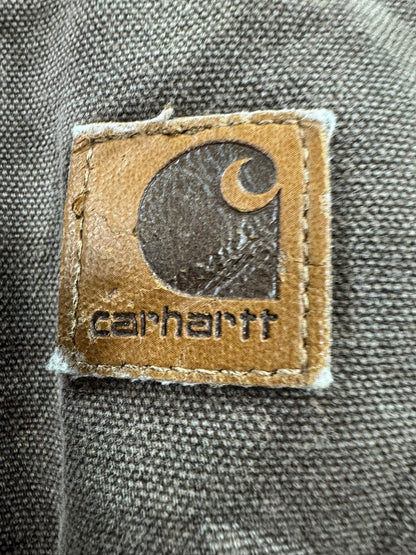 Vintage Carhartt J130 CHT Faded Brown Active Jacket Duck Canvas Quilted Men's S - RARE