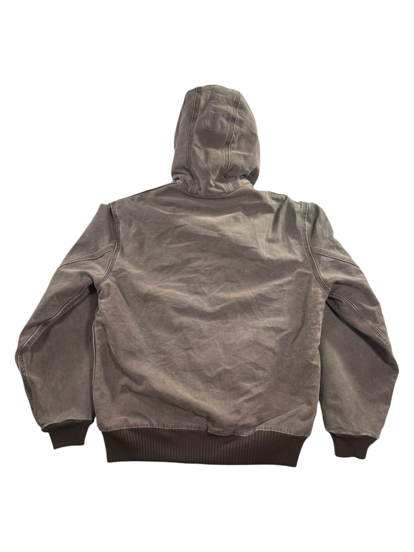 Vintage Carhartt J130 CHT Faded Brown Active Jacket Duck Canvas Quilted Men's S - RARE