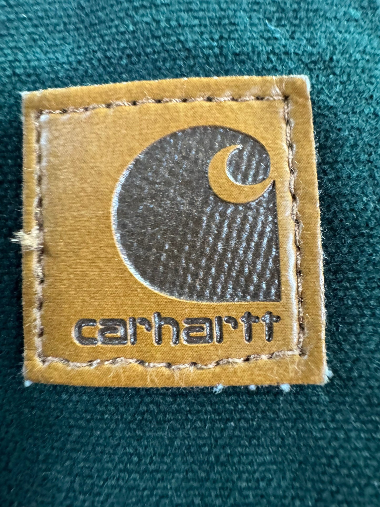 Vintage Y2K Rare Spruce Green Carhartt J141-SPC Full Zip Hooded Jacket Men’s XL