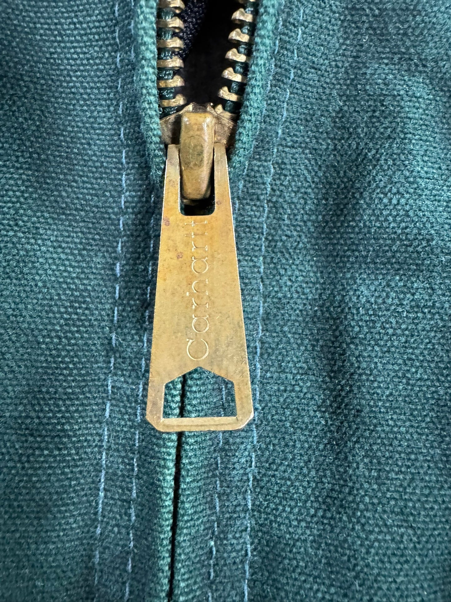Vintage Y2K Rare Spruce Green Carhartt J141-SPC Full Zip Hooded Jacket Men’s XL