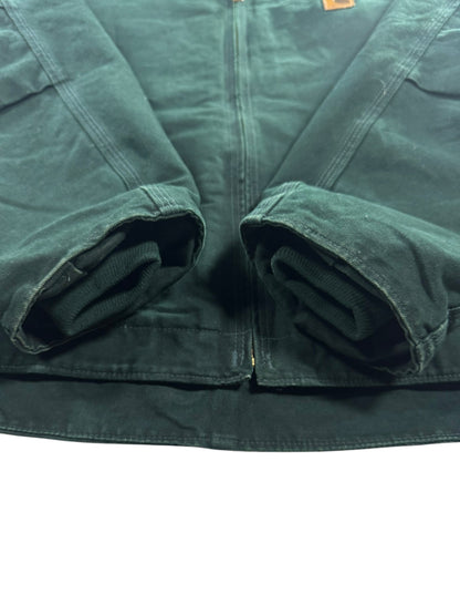 Vintage Y2K Rare Spruce Green Carhartt J141-SPC Full Zip Hooded Jacket Men’s XL