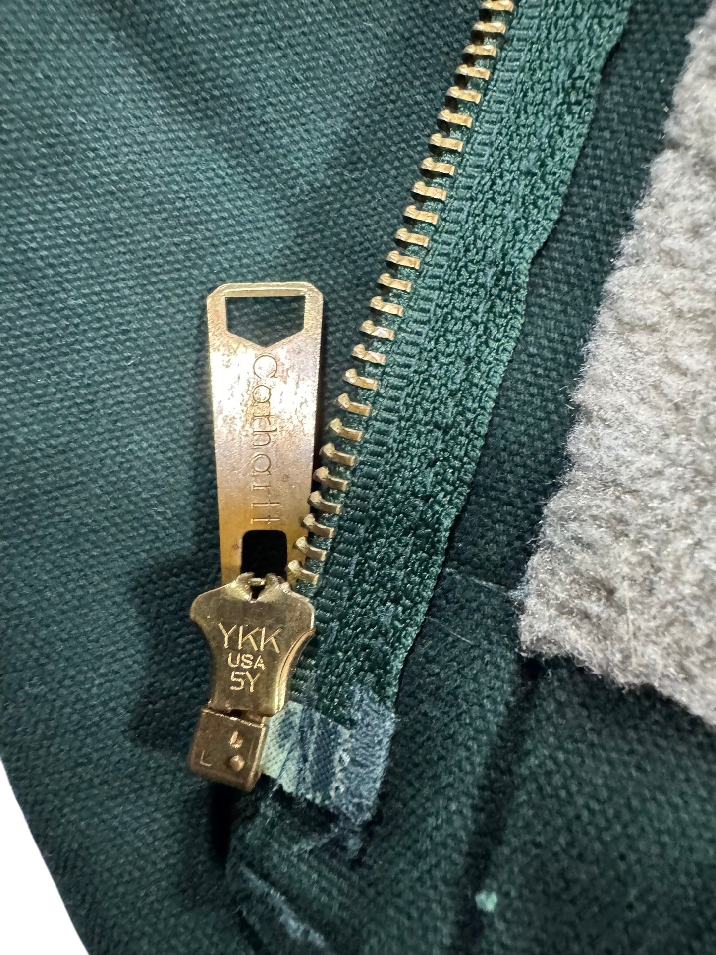 Vintage Y2K Rare Spruce Green Carhartt J141-SPC Full Zip Hooded Jacket Men’s XL