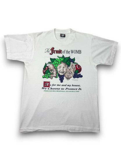 RARE 1994 “The Fruit of the Womb” Pro-Life Jesus Tee (L)