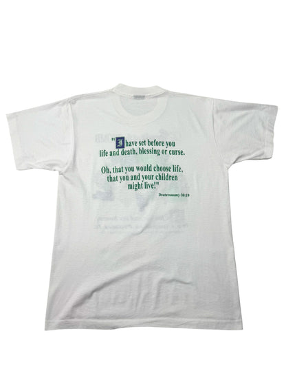 RARE 1994 “The Fruit of the Womb” Pro-Life Jesus Tee (L)