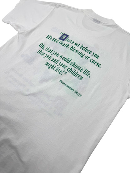 RARE 1994 “The Fruit of the Womb” Pro-Life Jesus Tee (L)