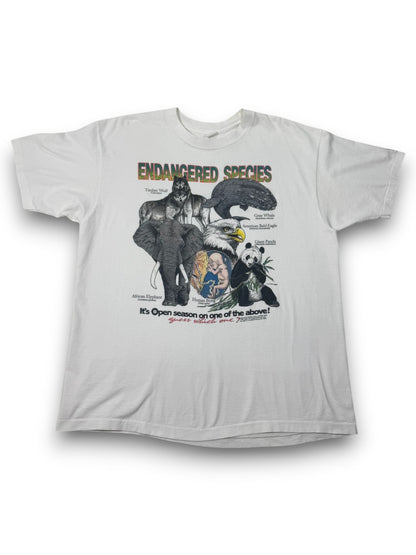 RARE 1992 Jesus Living Epistles - Endangered Species Anti-Abortion Jesus Tee (XL)