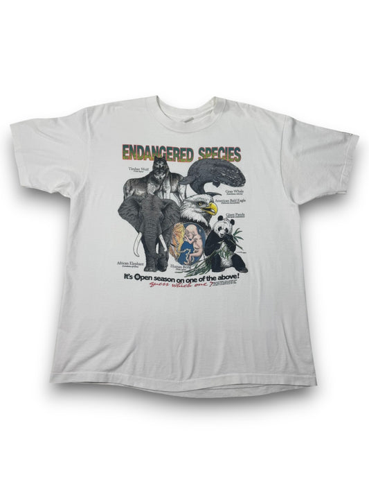 RARE 1992 Jesus Living Epistles - Endangered Species Anti-Abortion Jesus Tee (XL)