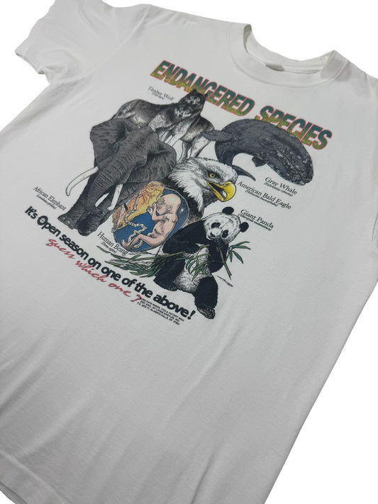 RARE 1992 Jesus Living Epistles - Endangered Species Anti-Abortion Jesus Tee (XL)