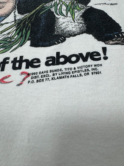 RARE 1992 Jesus Living Epistles - Endangered Species Anti-Abortion Jesus Tee (XL)