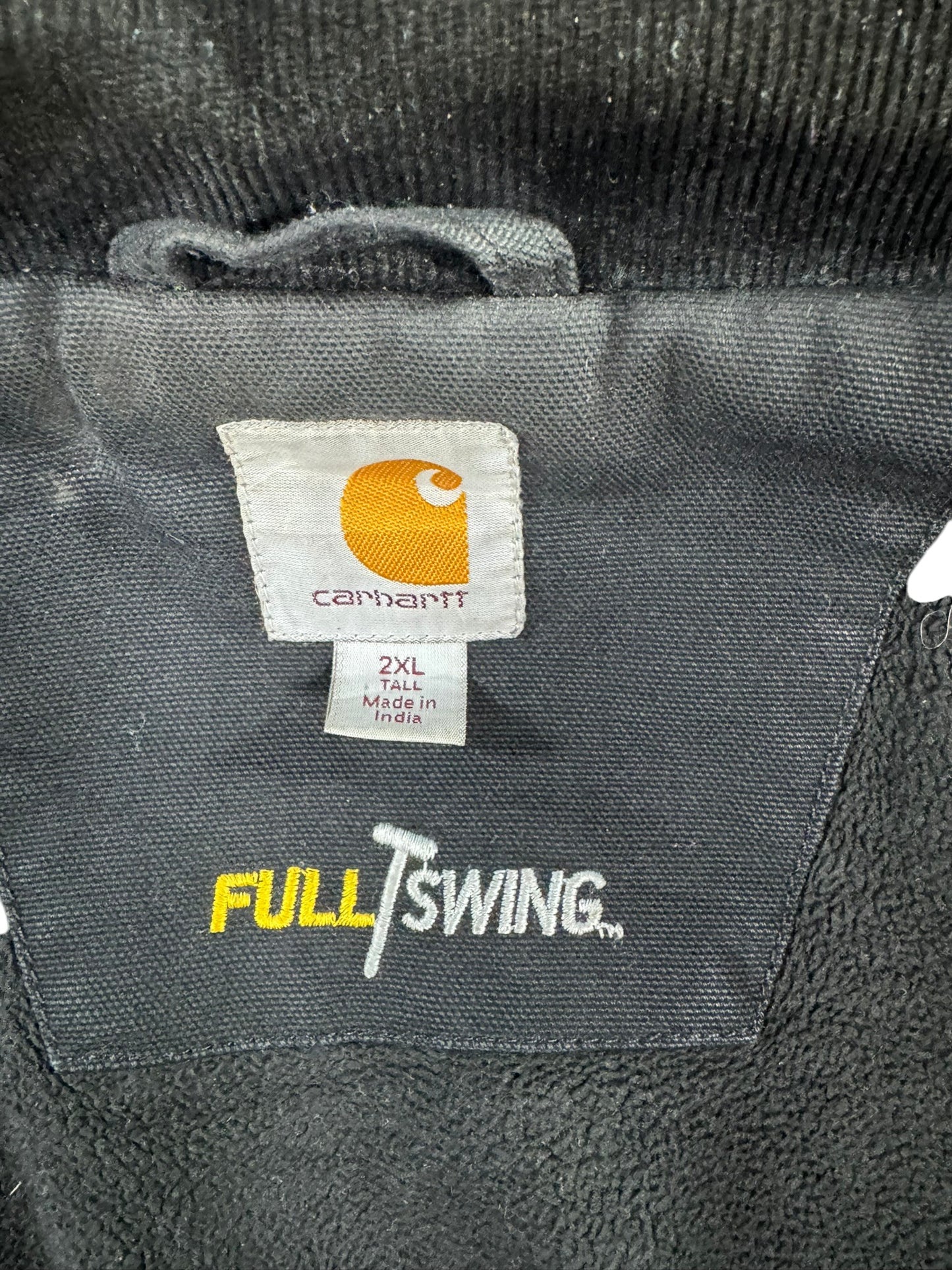 Carhartt Full Swing Armstrong Jacket Men's 2XLTall Black Duck Canvas Workwear