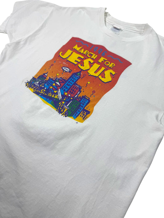 1996 March for Jesus “A World to Win Together” Single Stitch Jesus Tee (XL)
