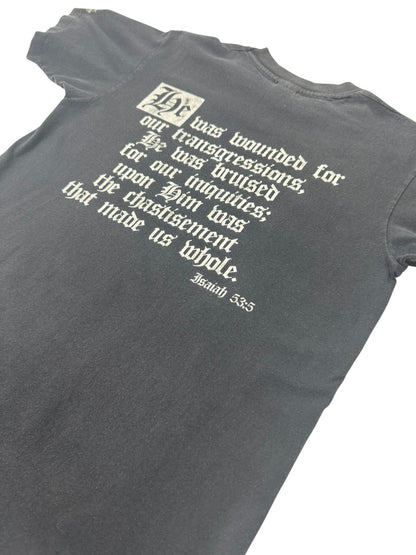Fader Vintage 1990s Gustave Dore Jesus Crucifixion Isaiah 53:5 Scripture Jesus Tee (L)