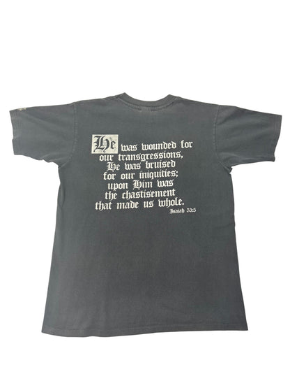 Fader Vintage 1990s Gustave Dore Jesus Crucifixion Isaiah 53:5 Scripture Jesus Tee (L)