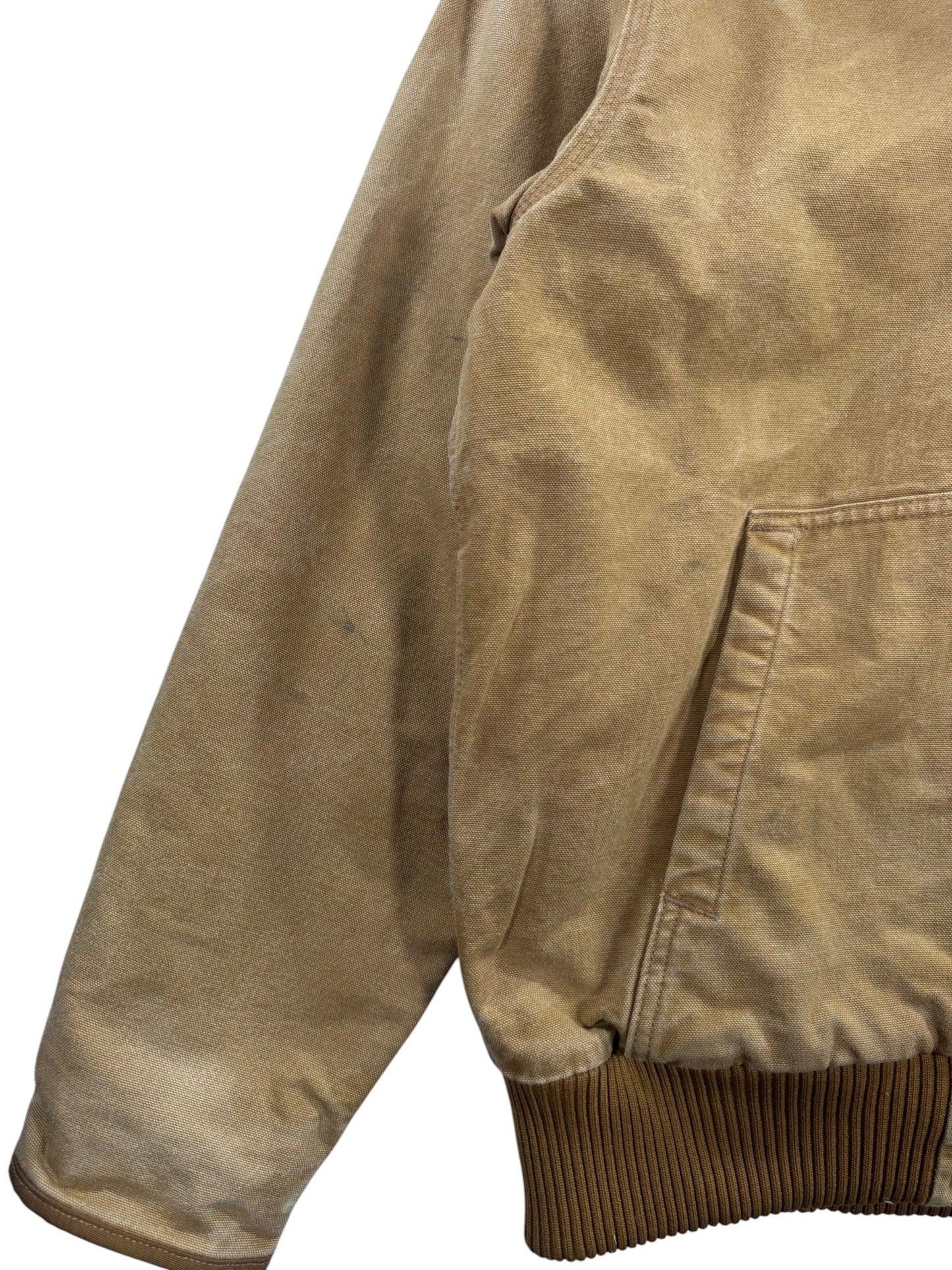 Carhartt Active Jacket Men's Size L Washed Duck Quilt Lined Insulated 104050 BRN