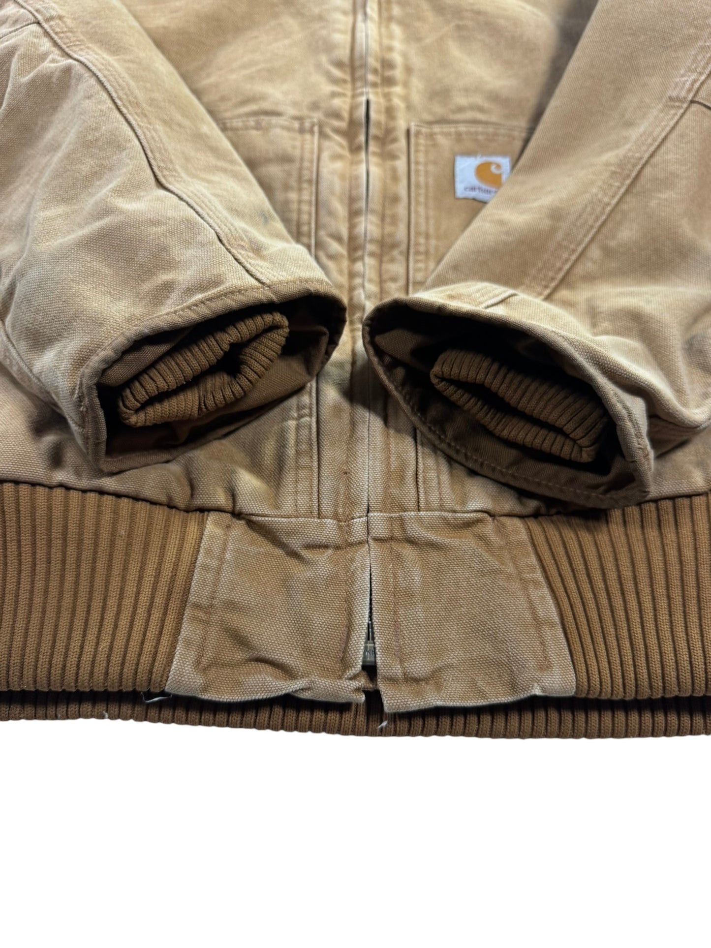 Carhartt Active Jacket Men's Size L Washed Duck Quilt Lined Insulated 104050 BRN