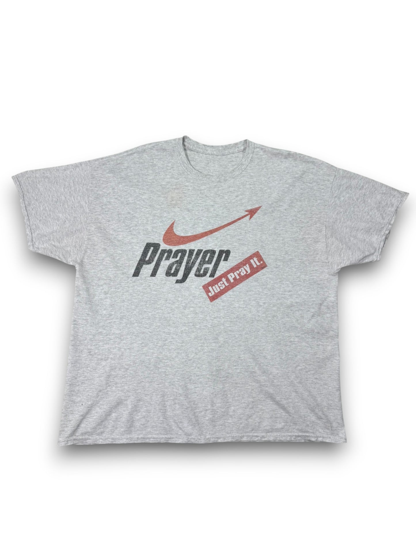 Vintage “Prayer / Just Pray It” Nike Parody Jesus Tee (XL)