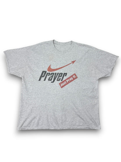 Vintage “Prayer / Just Pray It” Nike Parody Jesus Tee (XL)