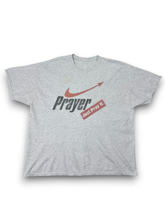 Vintage “Prayer / Just Pray It” Nike Parody Jesus Tee (XL)