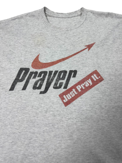 Vintage “Prayer / Just Pray It” Nike Parody Jesus Tee (XL)