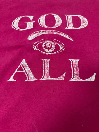 Vintage “God Sees All / Hold On Help Is On The Way” Jesus Tee (L)