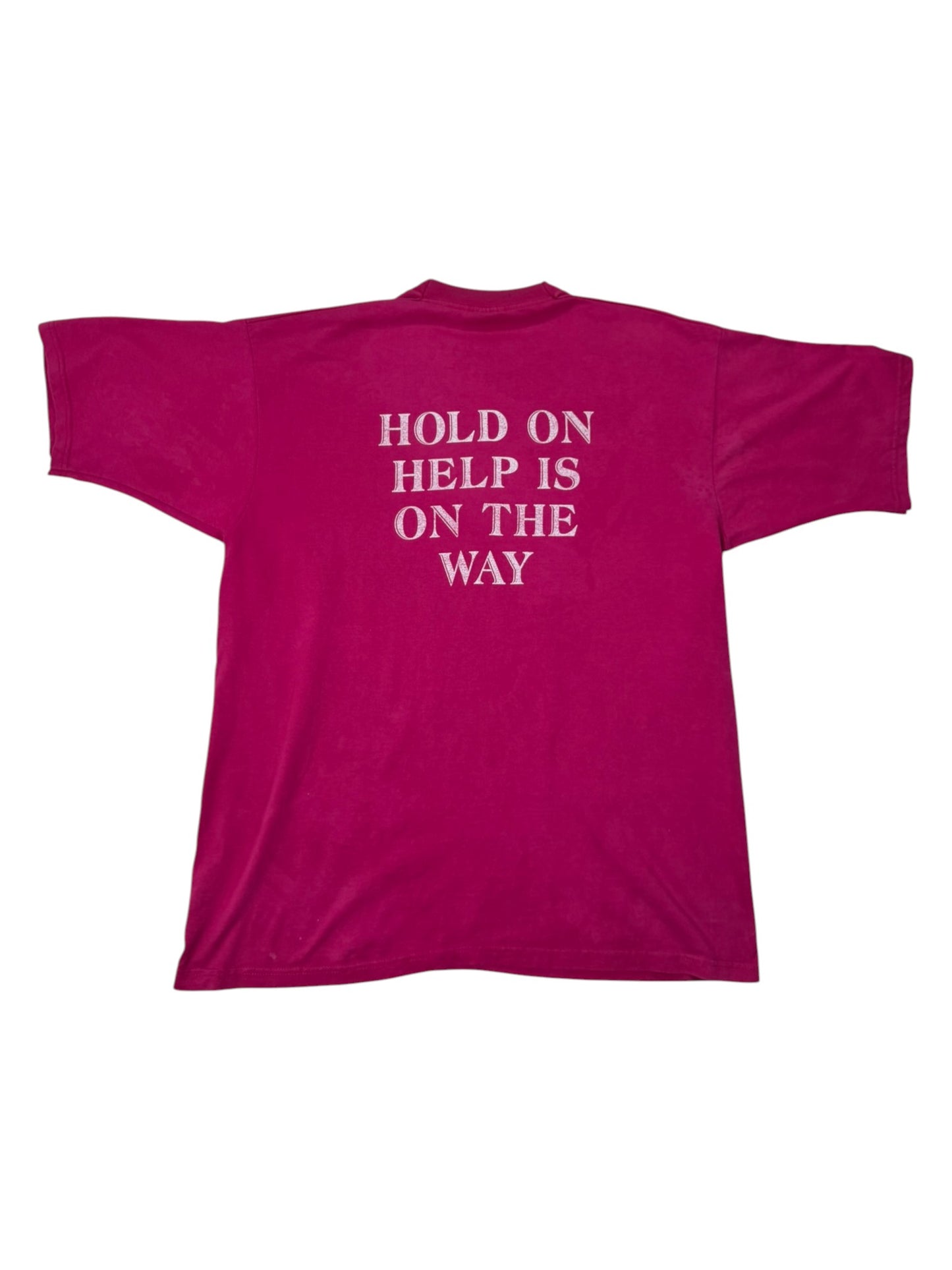 Vintage “God Sees All / Hold On Help Is On The Way” Jesus Tee (L)
