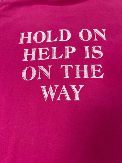 Vintage “God Sees All / Hold On Help Is On The Way” Jesus Tee (L)