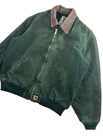 Vintage Carhartt J14 SPC Santa Fe Jacket Spruce Green Canvas Quilt Mens XL RARE