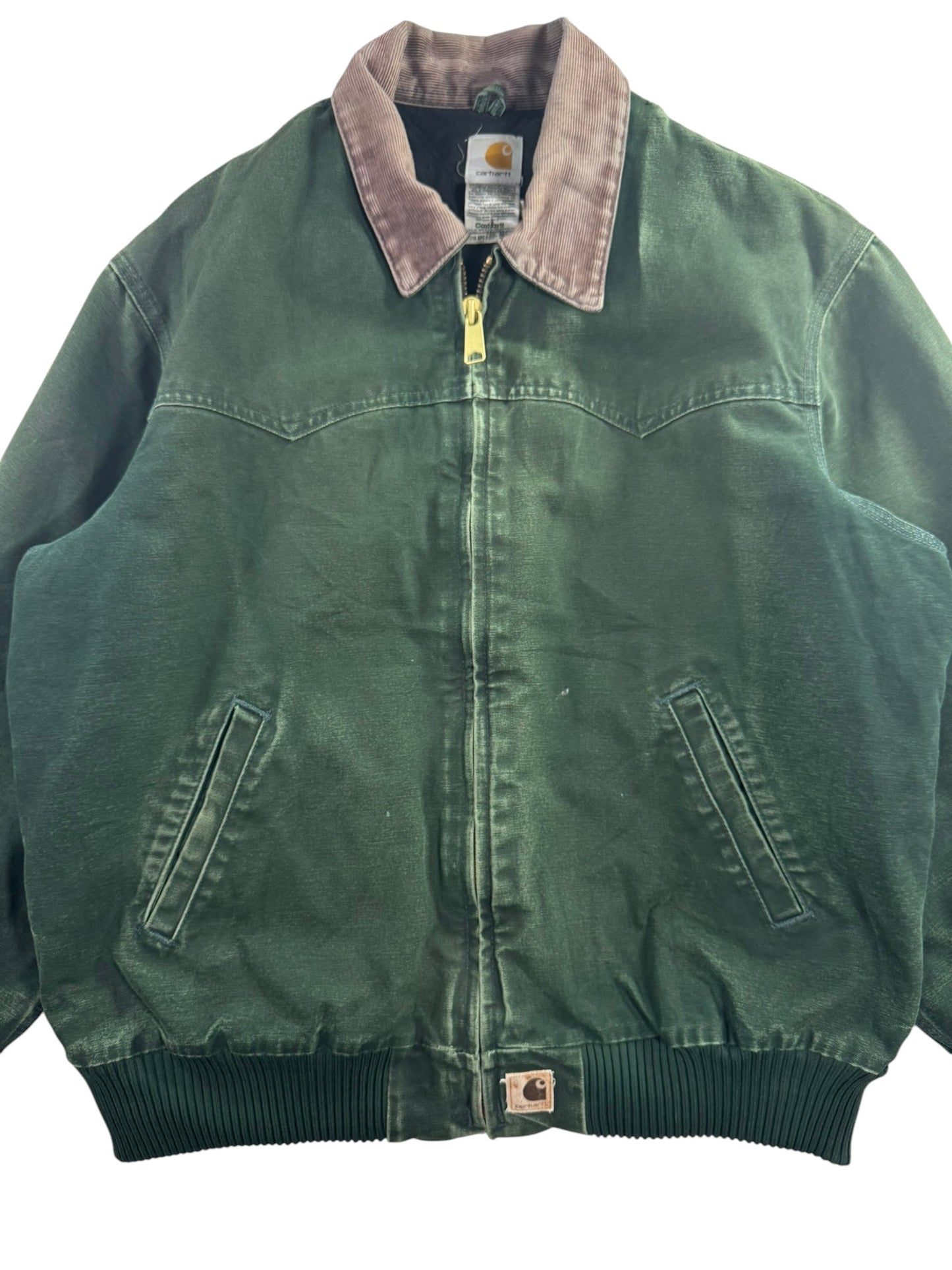 Vintage Carhartt J14 SPC Santa Fe Jacket Spruce Green Canvas Quilt Mens XL RARE