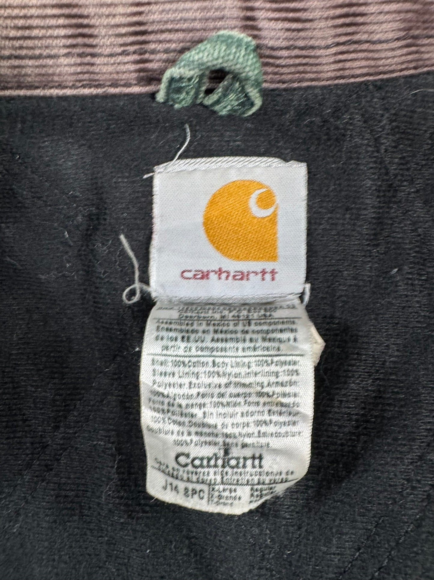 Vintage Carhartt J14 SPC Santa Fe Jacket Spruce Green Canvas Quilt Mens XL RARE