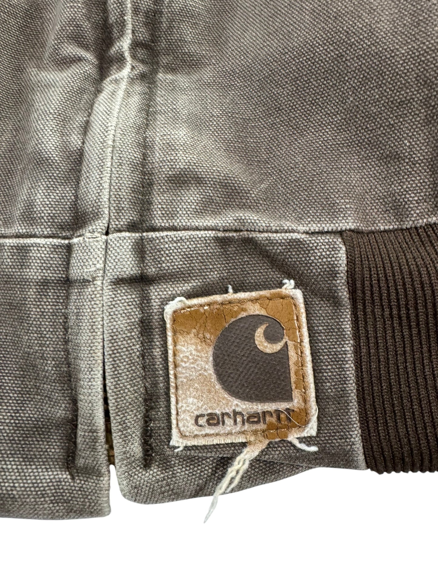 Vintage Carhartt J14 CHT Santa Fe Jacket Faded Dark Brown Quilt Lined Men's XL