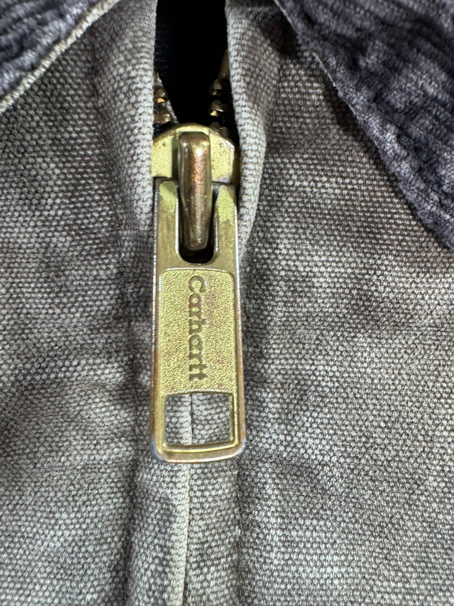 Vintage Carhartt J14 CHT Santa Fe Jacket Faded Dark Brown Quilt Lined Men's XL