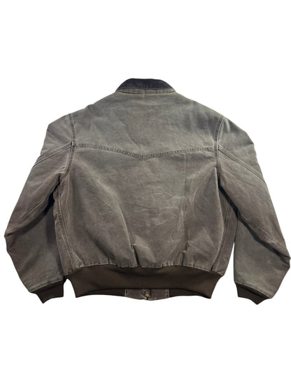 Vintage Carhartt J14 CHT Santa Fe Jacket Faded Dark Brown Quilt Lined Men's XL