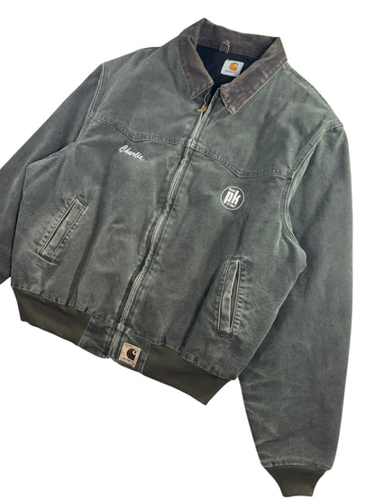 Vintage Faded Carhartt J14 MOS Santa Fe Bomber Jacket Quilt-Lined Men's Size XL
