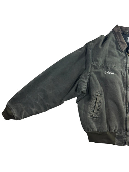Vintage Faded Carhartt J14 MOS Santa Fe Bomber Jacket Quilt-Lined Men's Size XL