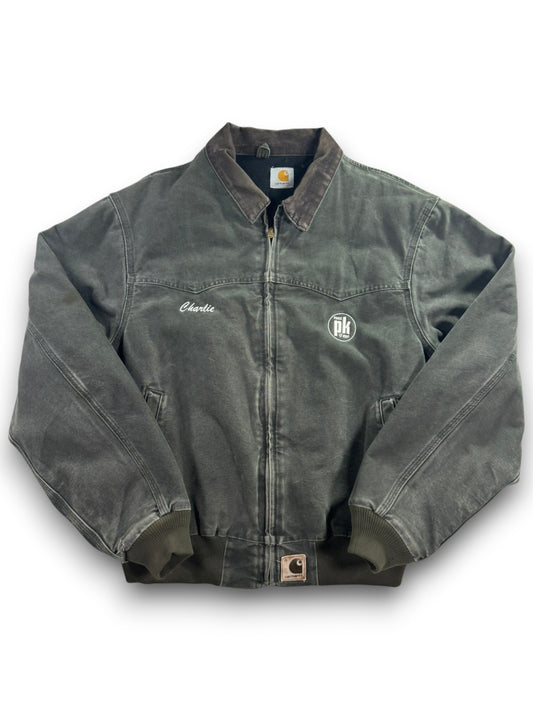 Vintage Faded Carhartt J14 MOS Santa Fe Bomber Jacket Quilt-Lined Men's Size XL