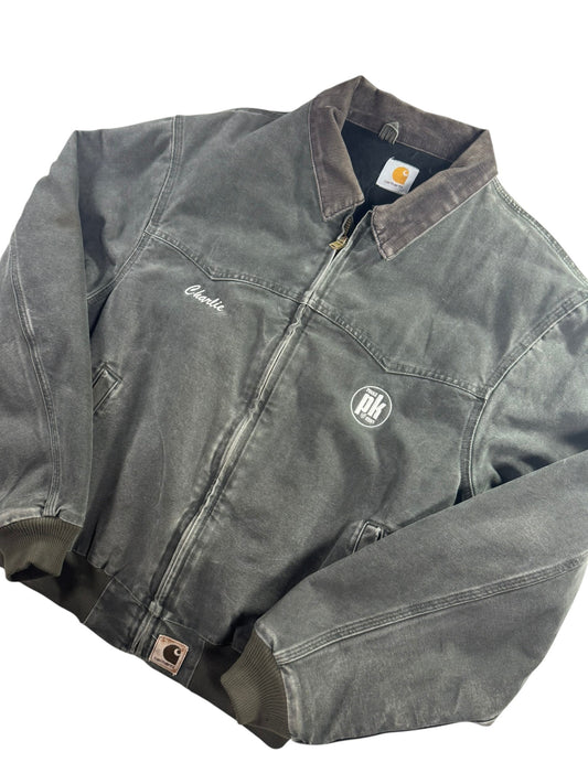 Vintage Faded Carhartt J14 MOS Santa Fe Bomber Jacket Quilt-Lined Men's Size XL