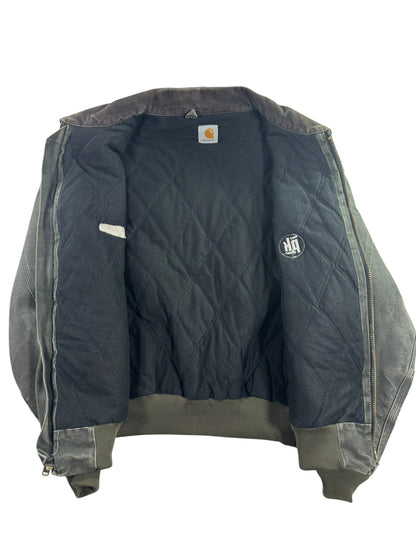 Vintage Faded Carhartt J14 MOS Santa Fe Bomber Jacket Quilt-Lined Men's Size XL