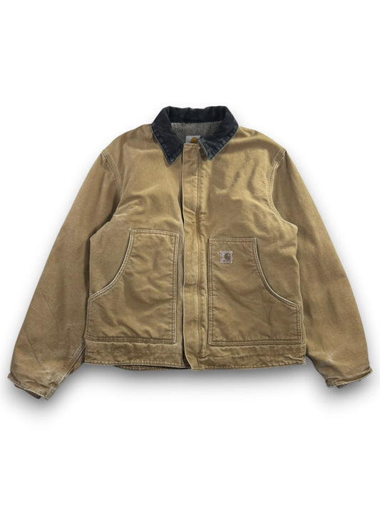 Vintage Carhartt J164 CML Sherpa-Lined Dearborn DetroJacket Camel/Brown Men's M