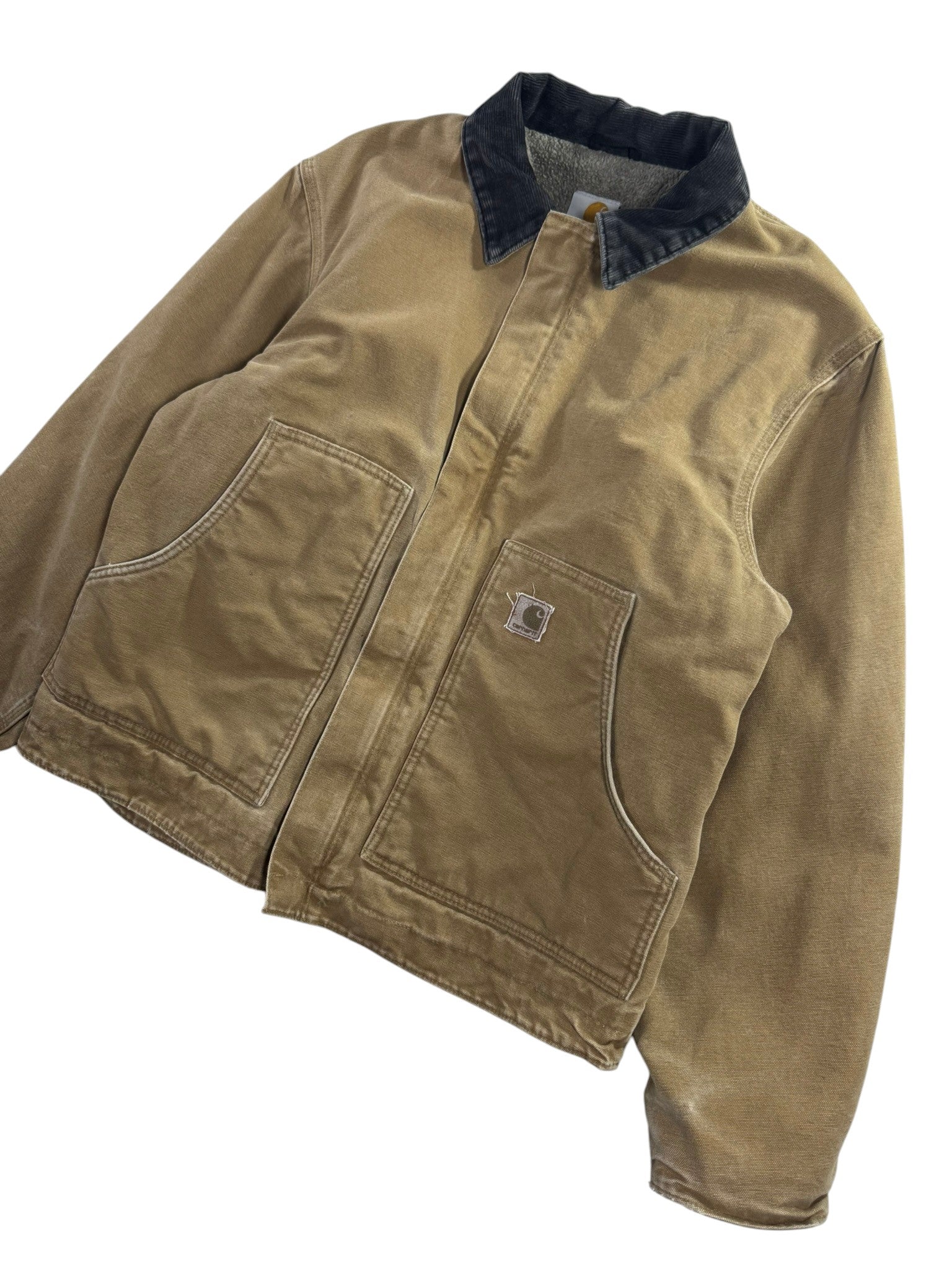 Vintage Carhartt J164 CML Sherpa-Lined Dearborn DetroJacket Camel