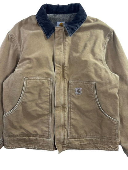 Vintage Carhartt J164 CML Sherpa-Lined Dearborn DetroJacket Camel/Brown Men's M
