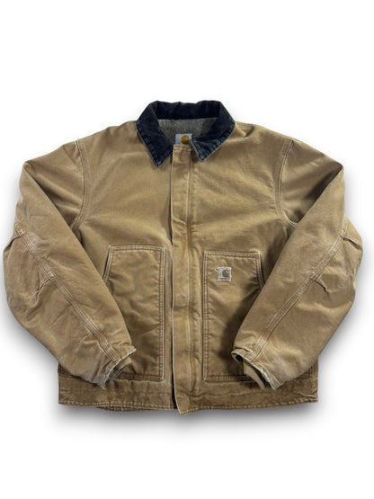 Vintage Carhartt J164 CML Sherpa-Lined Dearborn DetroJacket Camel/Brown Men's M