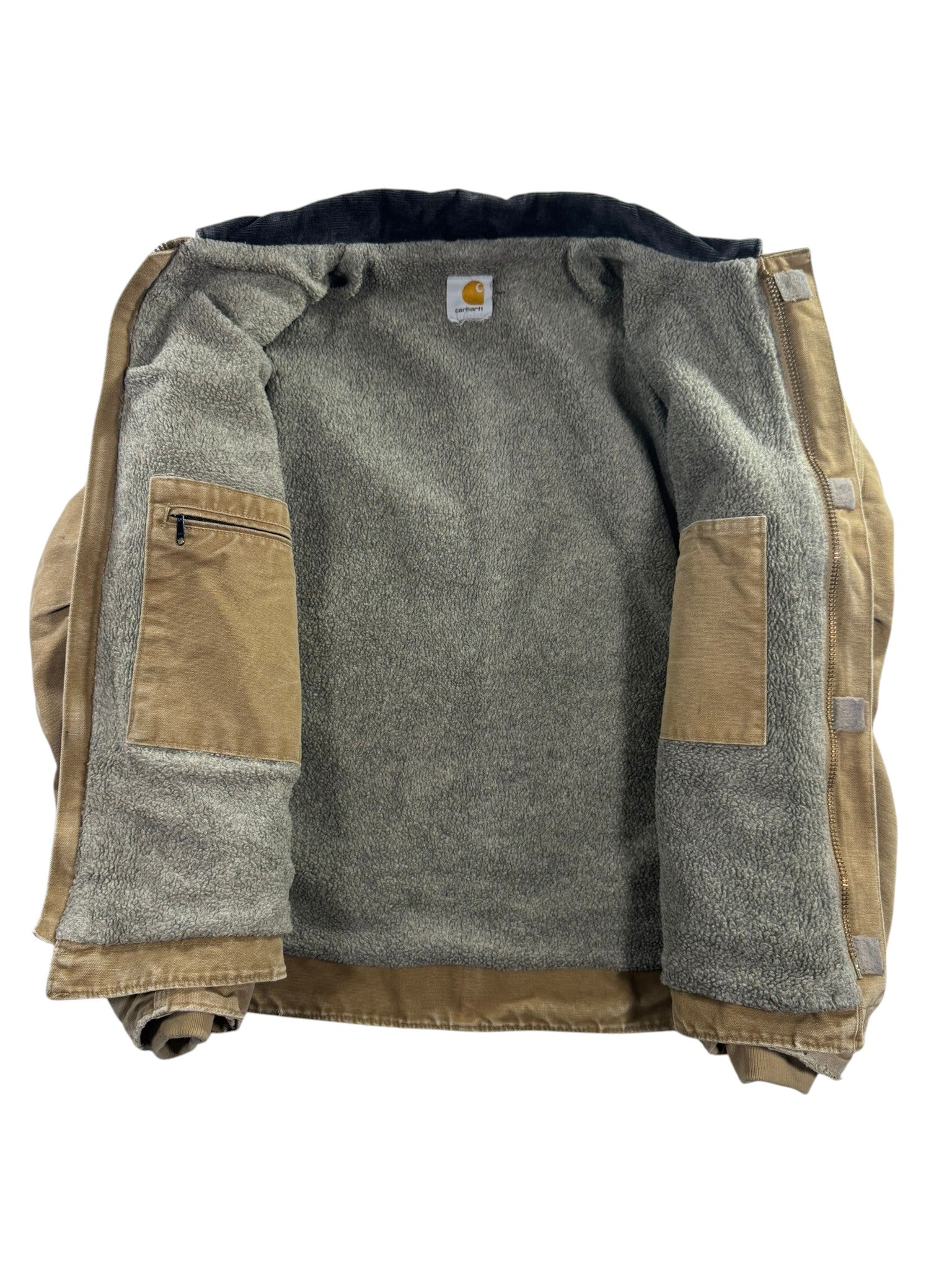 Vintage Carhartt J164 CML Sherpa-Lined Dearborn DetroJacket Camel